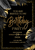 Custom Animated Birthday Invitation Template | Digital Birthday Dinner Invite | Digital Phone Invitation