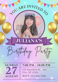 Custom Animated Birthday Invitation Template | Digital Birthday Dinner Invite | Digital Phone Invitation