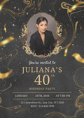 Custom Animated Birthday Invitation Template | Digital Birthday Dinner Invite | Digital Phone Invitation